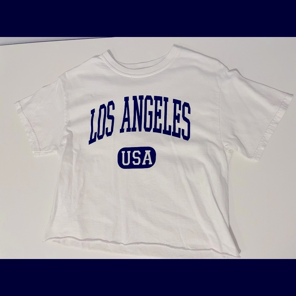 Brandy Melville (John Galt) Cropped Los Angeles Shirt